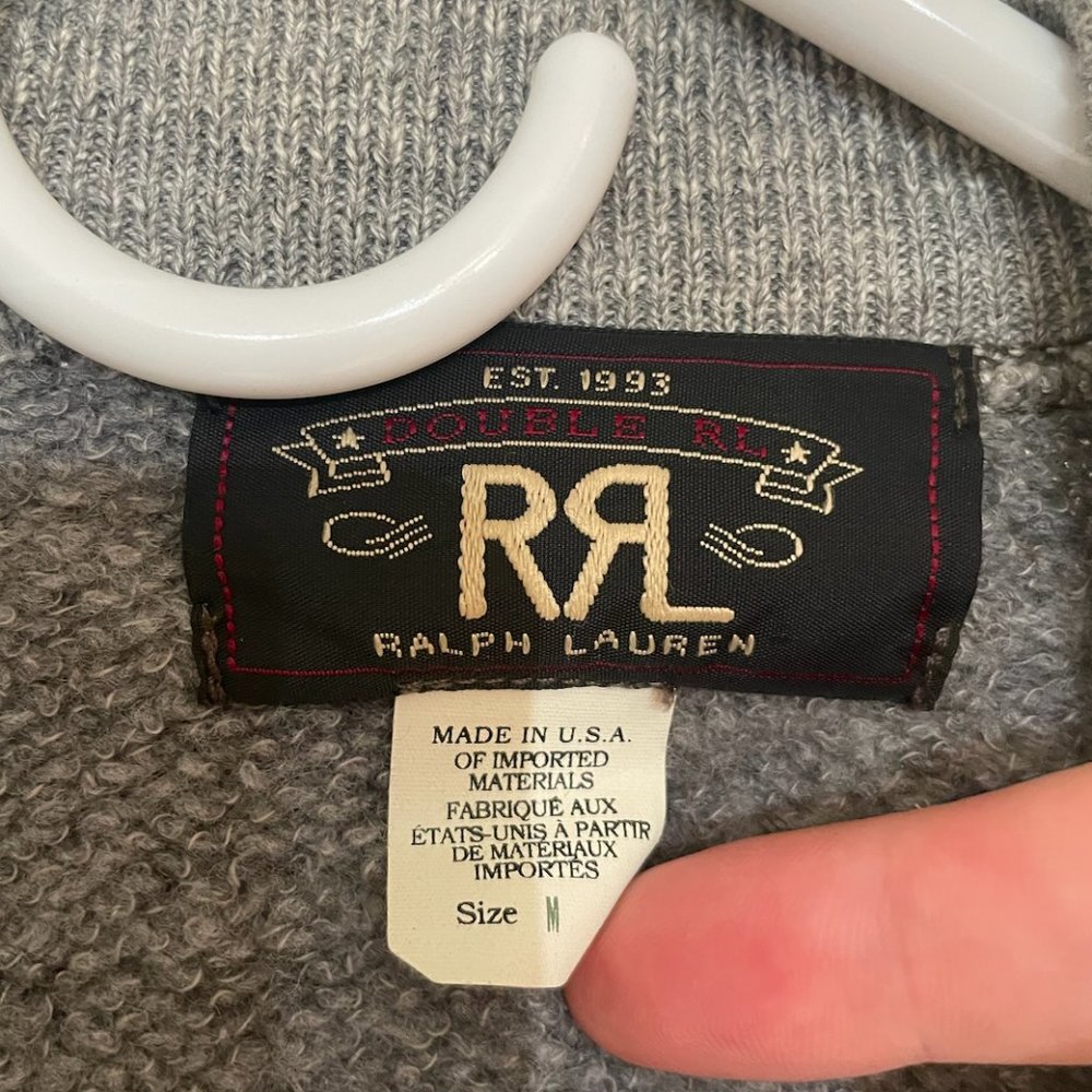 RRL Grey Cardigan Size M - Picture 3 of 4